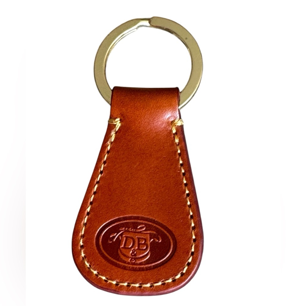 Brown Leather Keychain